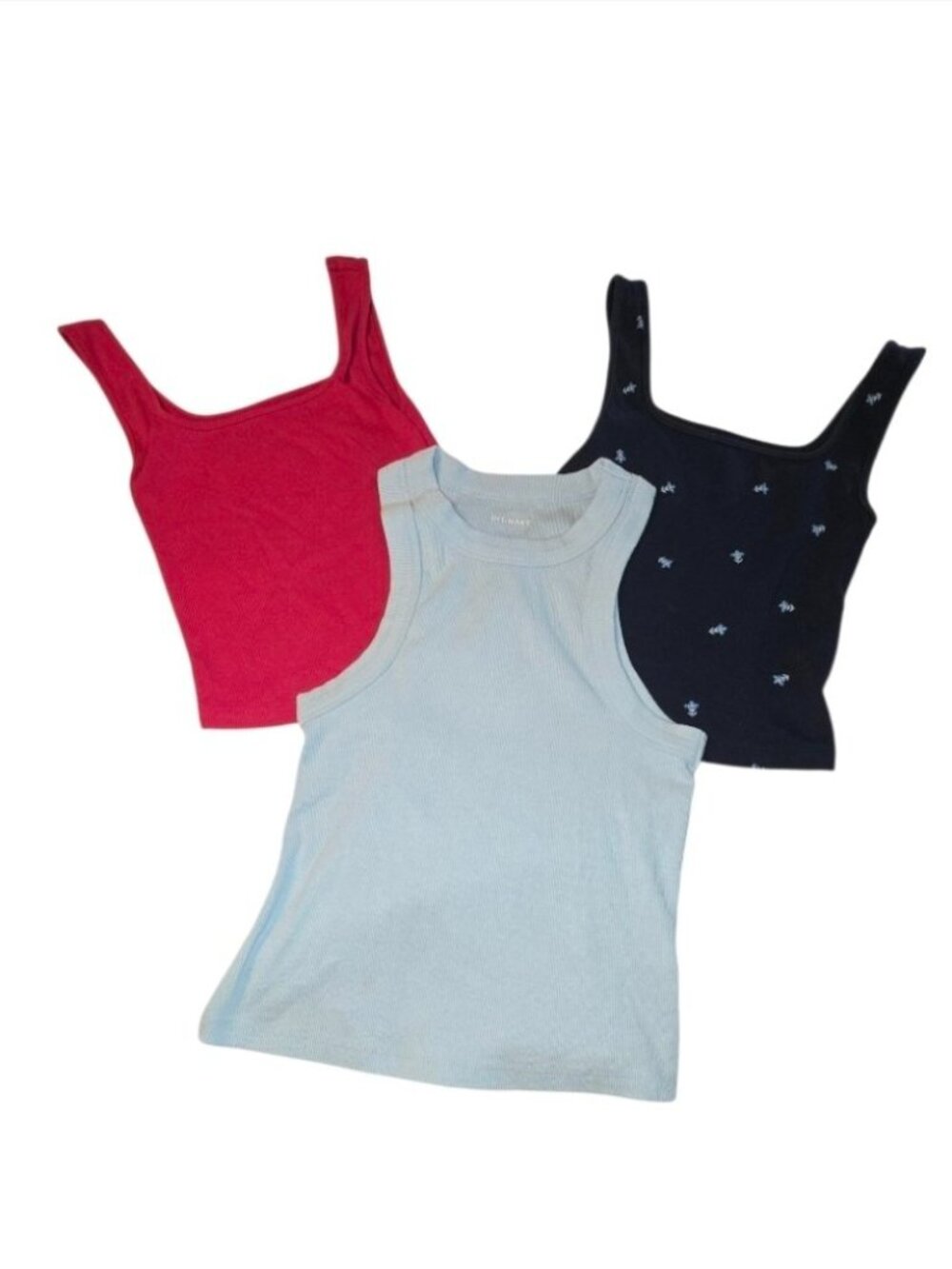Old Navy Tank Tops XS Lot of 3 Shirts Patriotic Cropped
